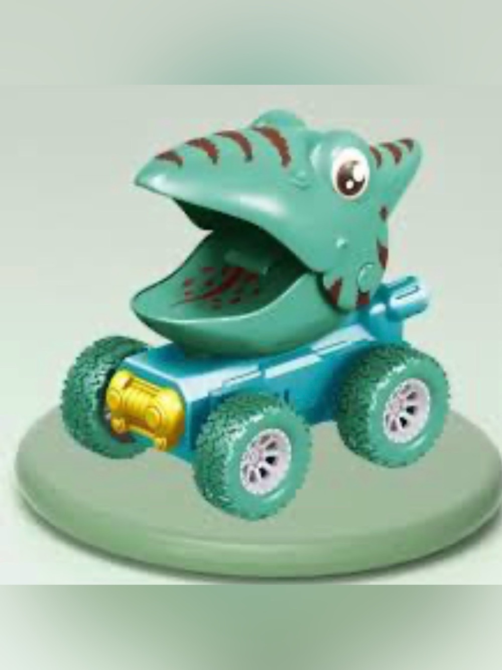 🦖✨ NWT Cute Dinosaur Pull Back Car Toy 🚗💨 Green Pterodactyl Kids Gift 🎁 - Picture 8 of 10